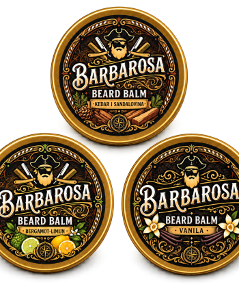 Set 3 standardna balzama za bradu – Vanila, Bergamot & Limun, Kedar & Sandalovina